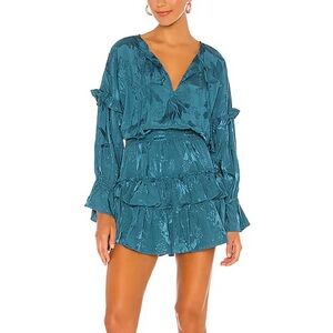 Teal Misa Long Sleeve Dress